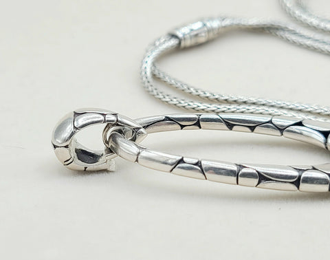  John Hardy Large Pebble Kali Double Chain Pendant Necklace