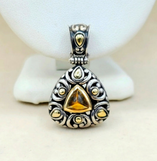 John Hardy Pendant with Citrine and Gold