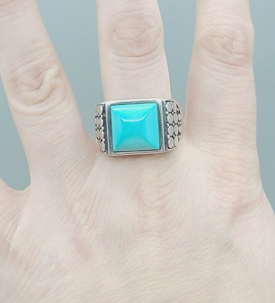 John Hardy Turquoise Dot Ring