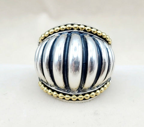  LAGOS Caviar Large Dome Ring With Gold