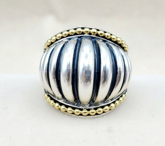  LAGOS Caviar Large Dome Ring With Gold