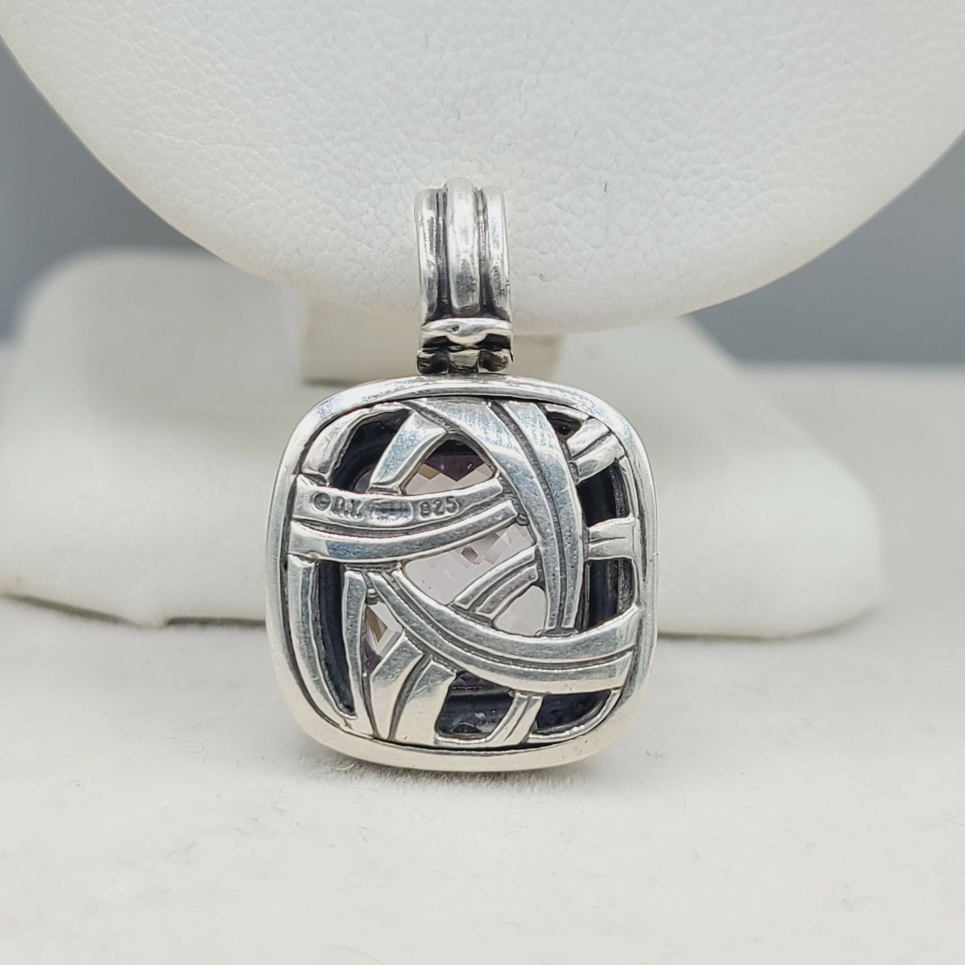    David Yurman Albion-14mm Lavender Amethyst & Diamond Pendant Enhancer