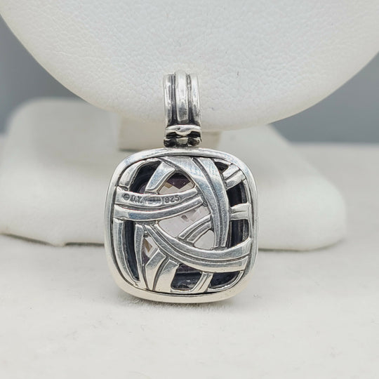  David Yurman Albion-14mm Lavender Amethyst & Diamond Pendant Enhancer