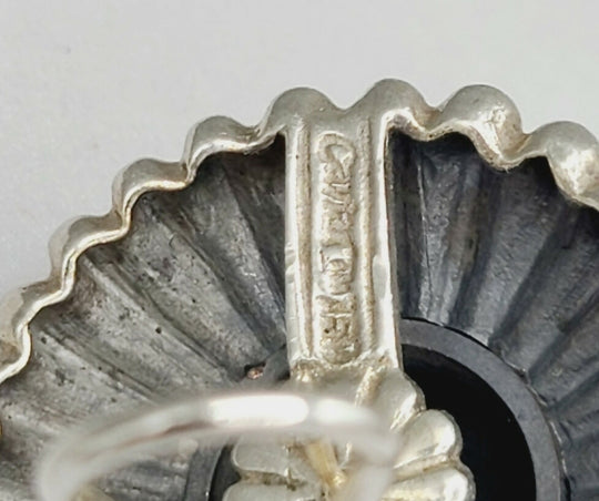  Lagos Caviar Large Black Onyx Earring Silver Gold Earrings