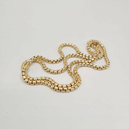 David Yurman 3.4mm Box Chain Necklace In 18k Yellow Gold , 24”
