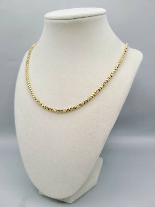 David Yurman 3.4mm Box Chain Necklace In 18k Yellow Gold , 24”