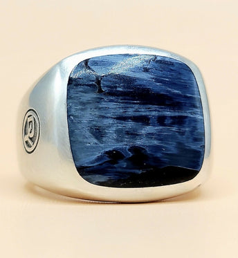David Yurman Exotic Stone Ring in Sterling Silver With Pietersite