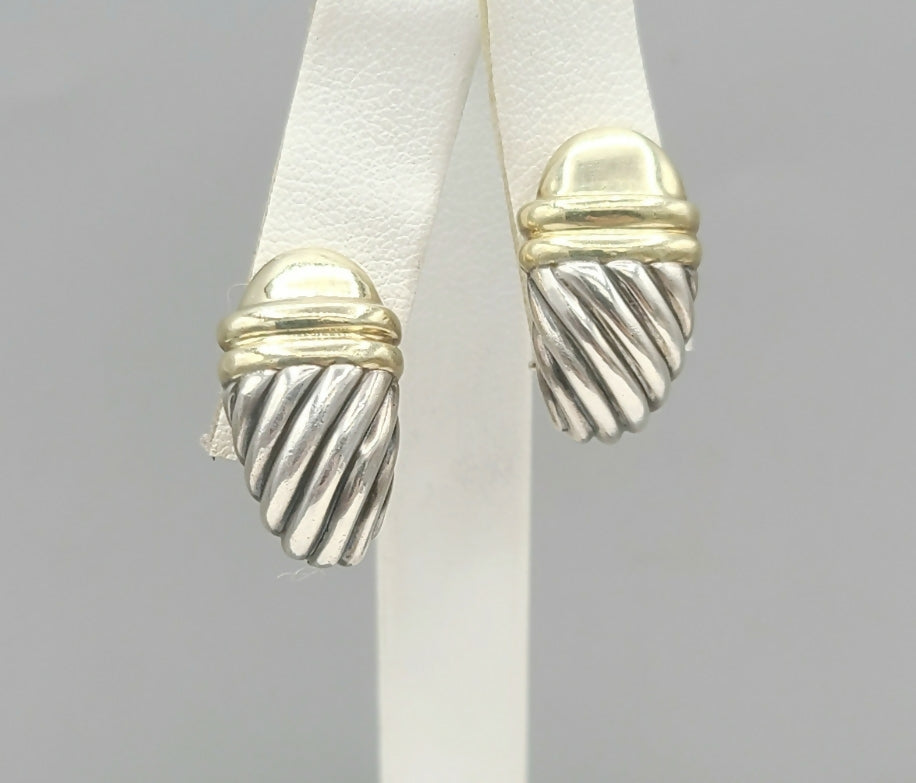 David Yurman Waverly Earrings With Gold