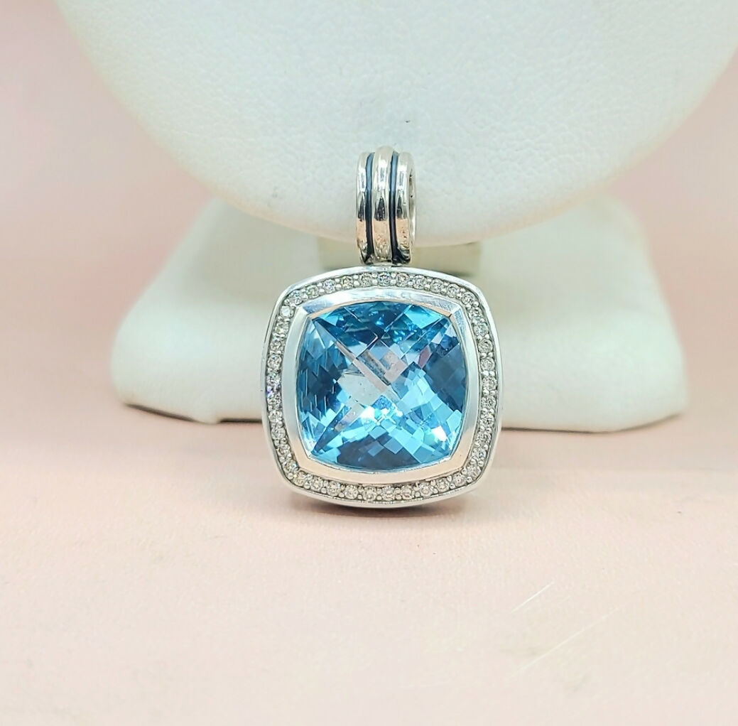david yurman albion blue topaz and diamond pendant