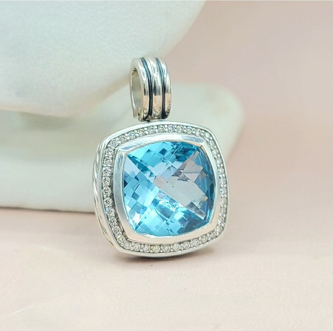 david yurman albion blue topaz and diamond pendant