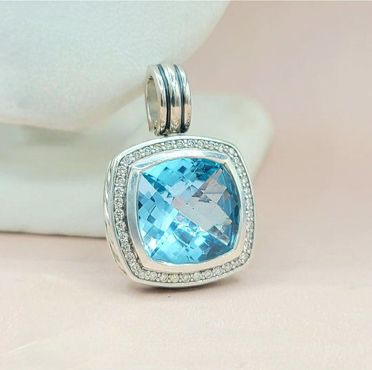 david yurman albion blue topaz and diamond pendant