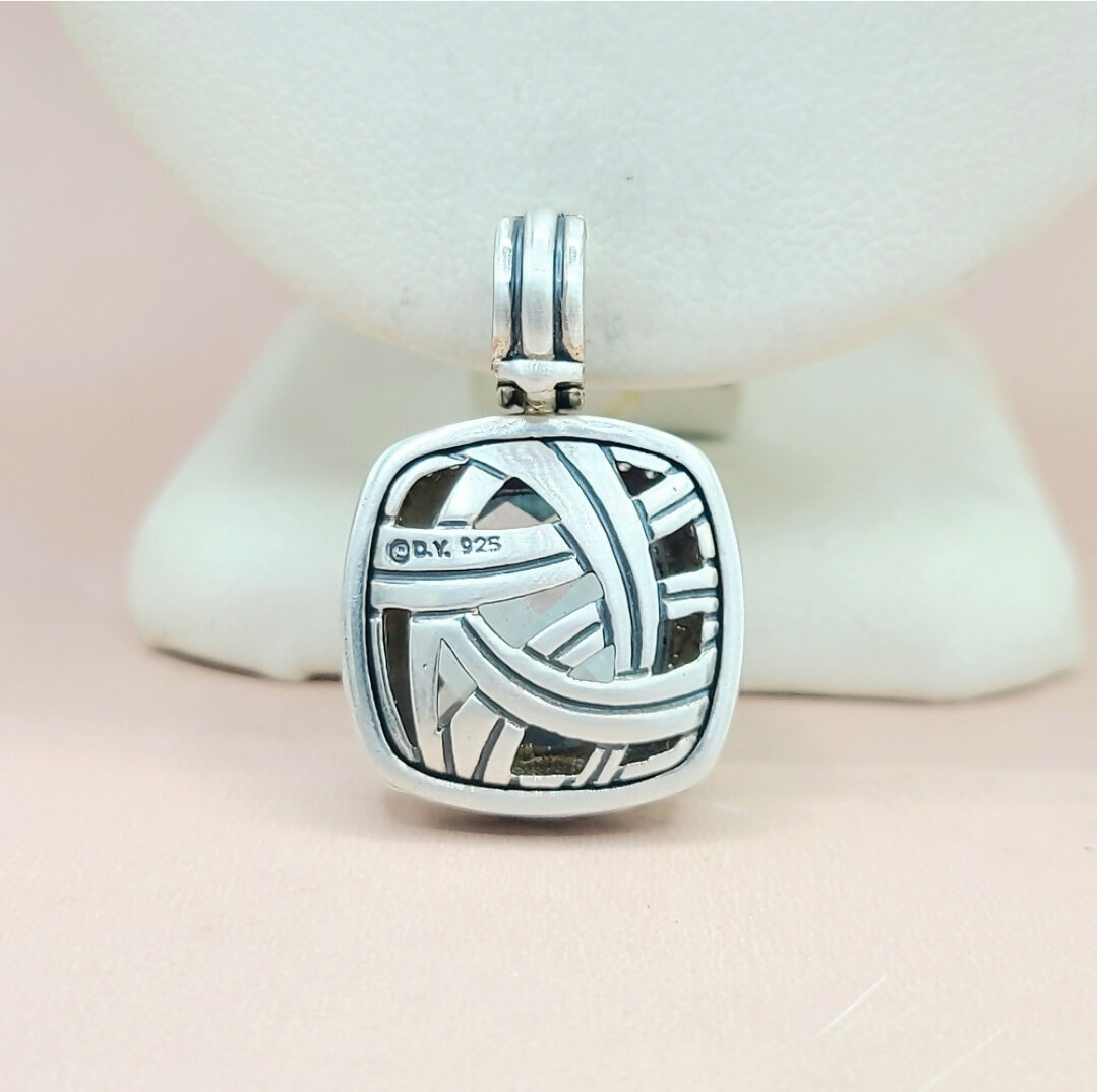 back view david yurman albion blue topaz and diamond pendant
