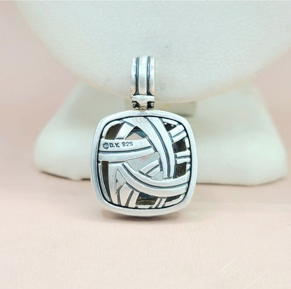 back view david yurman albion blue topaz and diamond pendant