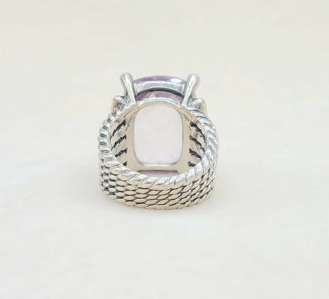  David Yurman Wheaton 20×15 Lavender Amethyst Diamond Ring