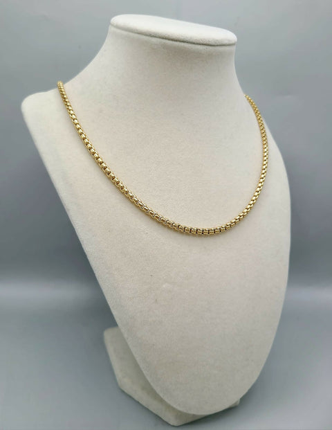 David Yurman 3.4mm Box Chain Necklace In 18k Yellow Gold , 24”