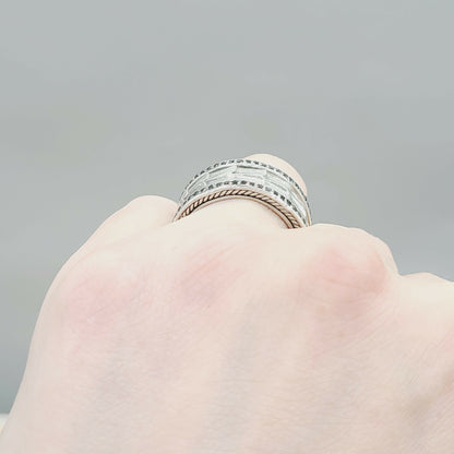 David Yurman Wide Armory Black Diamond Ring | Certified Pre-Owned  AYW Luxury #