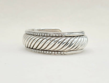 David Yurman Sculpted Thoroughbred Diamond Bracelet | Certified   AYW Luxury #