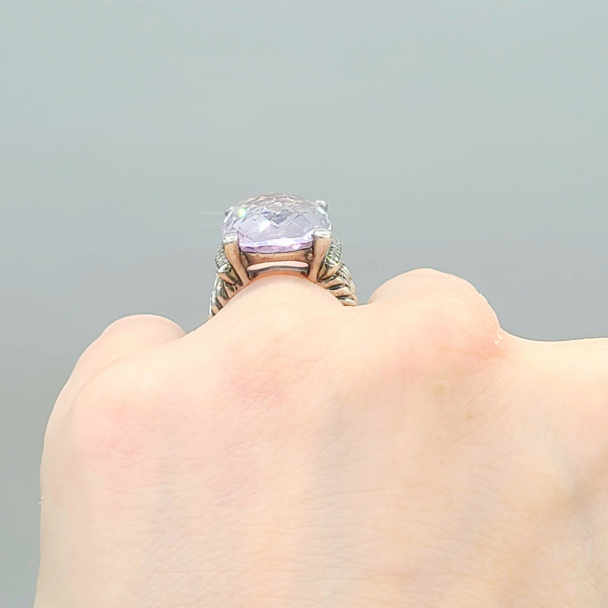    David Yurman Wheaton 20×15 Lavender Amethyst Diamond Ring