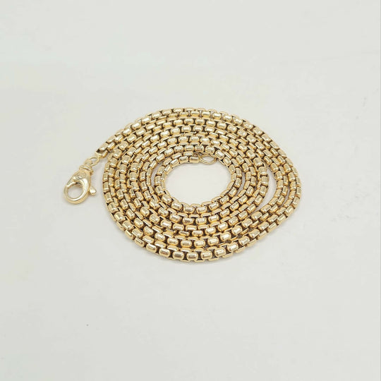 David Yurman 3.4mm Box Chain Necklace In 18k Yellow Gold , 24”
