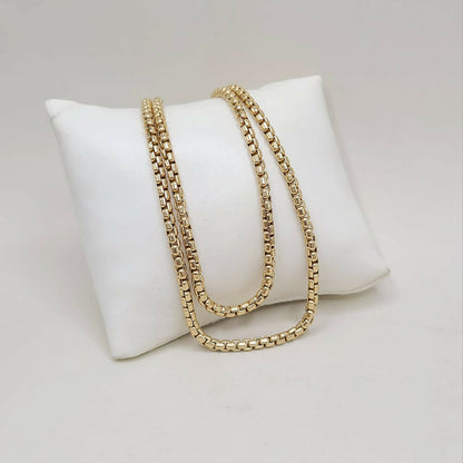 David Yurman 3.4mm Box Chain Necklace In 18k Yellow Gold , 24”