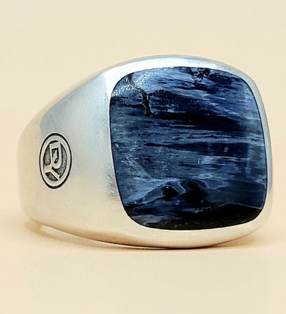 David Yurman Exotic Stone Ring in Sterling Silver With Pietersite