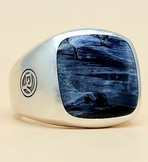 David Yurman Exotic Stone Ring in Sterling Silver With Pietersite
