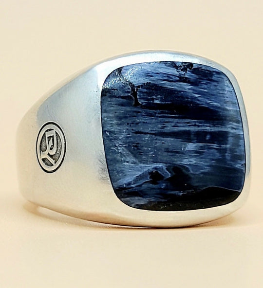 David Yurman Exotic Stone Ring in Sterling Silver With Pietersite