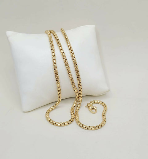David Yurman 3.4mm Box Chain Necklace In 18k Yellow Gold , 24”