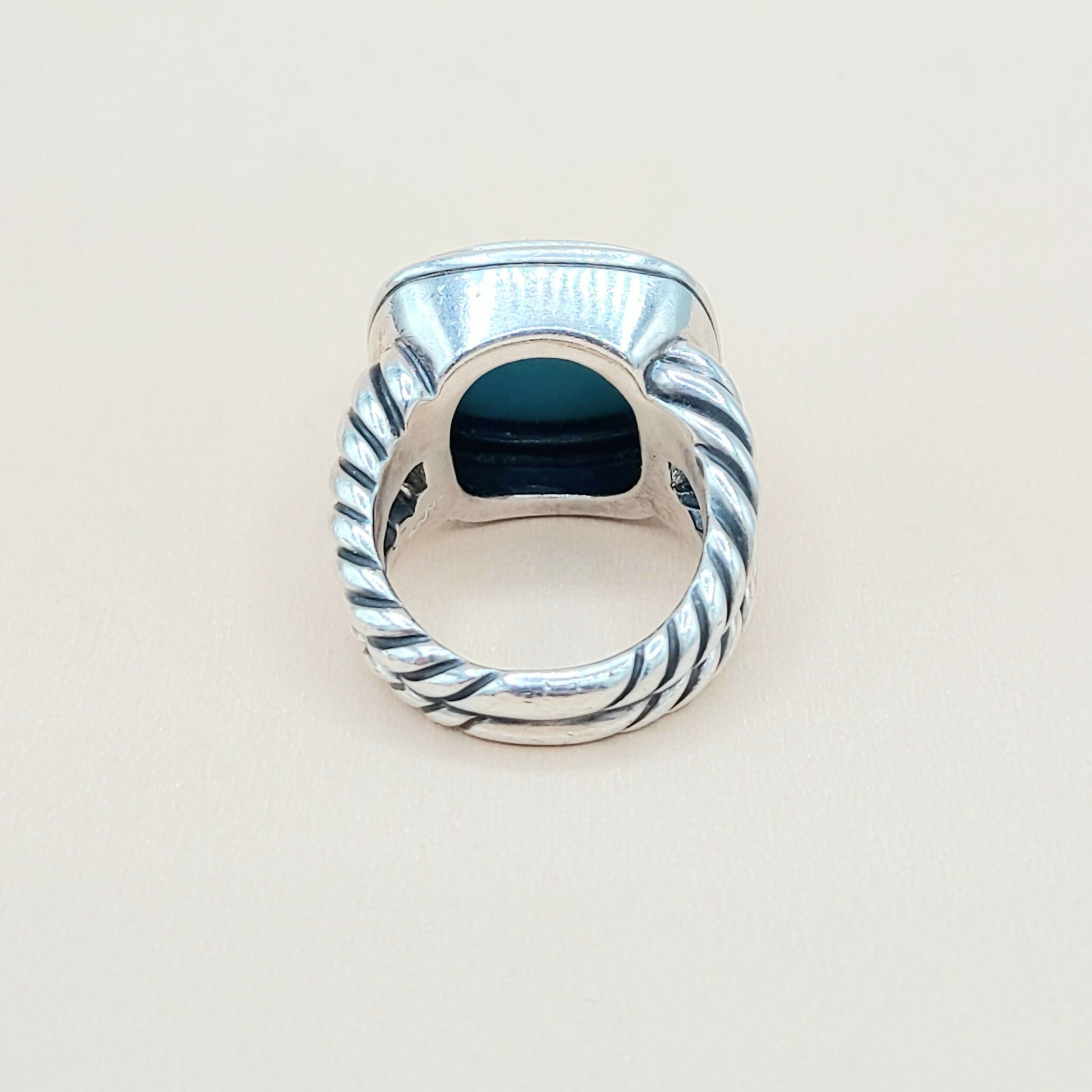 David Yurman Albion 14mm Turquoise Ring Silver | Certified Pre-Owned  AYW Luxury #