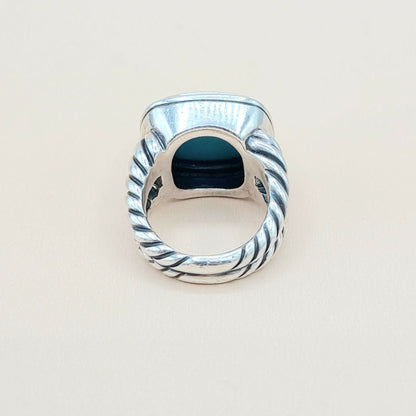 David Yurman Albion 14mm Turquoise Ring Silver | Certified Pre-Owned  AYW Luxury #